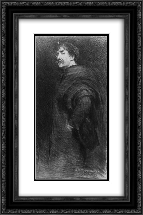 James McNeill Whistler 16x24 Black Ornate Wood Framed Art Print Poster with Double Matting by Alexander, John White