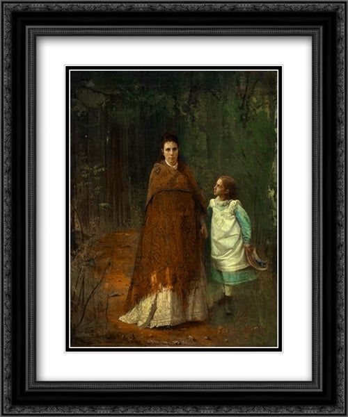 In the Park 20x24 Black Ornate Wood Framed Art Print Poster with Double Matting by Kramskoi, Ivan Nikolaevich