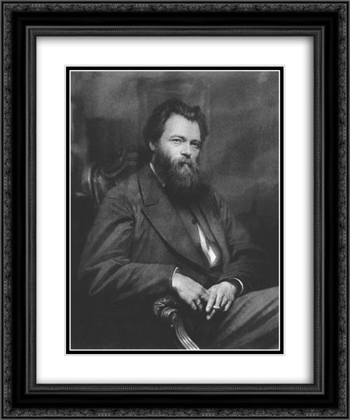 Portrait of the painter Ivan Shishkin 20x24 Black Ornate Wood Framed Art Print Poster with Double Matting by Kramskoi, Ivan Nikolaevich