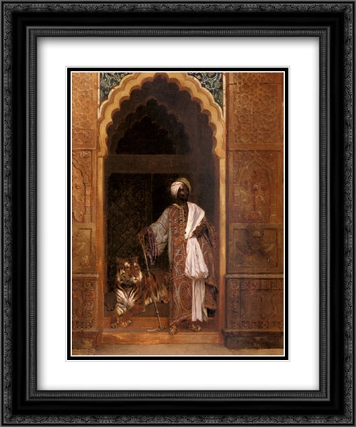 The Palace Guard 20x24 Black Ornate Wood Framed Art Print Poster with Double Matting by Ernst, Rudolf