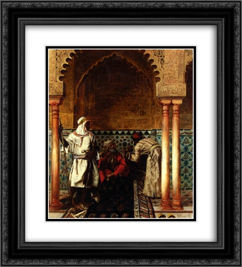 Der Weise 20x22 Black Ornate Wood Framed Art Print Poster with Double Matting by Ernst, Rudolf