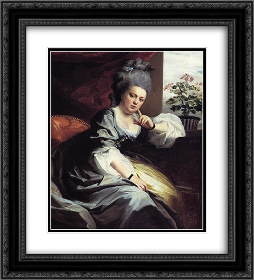 Mrs. Clark Gayton 20x22 Black Ornate Wood Framed Art Print Poster with Double Matting by Copley, John Singleton