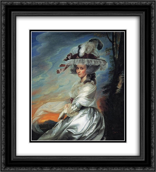 Mrs. Daniel Denison Rogers (Abigail Bromfield) 20x22 Black Ornate Wood Framed Art Print Poster with Double Matting by Copley, John Singleton