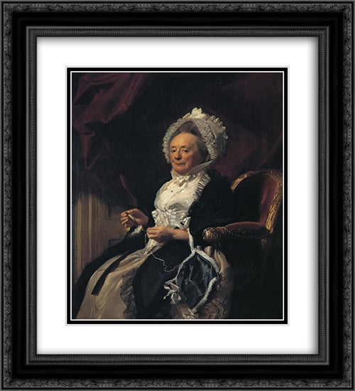 Mrs. Seymour Fort 20x22 Black Ornate Wood Framed Art Print Poster with Double Matting by Copley, John Singleton