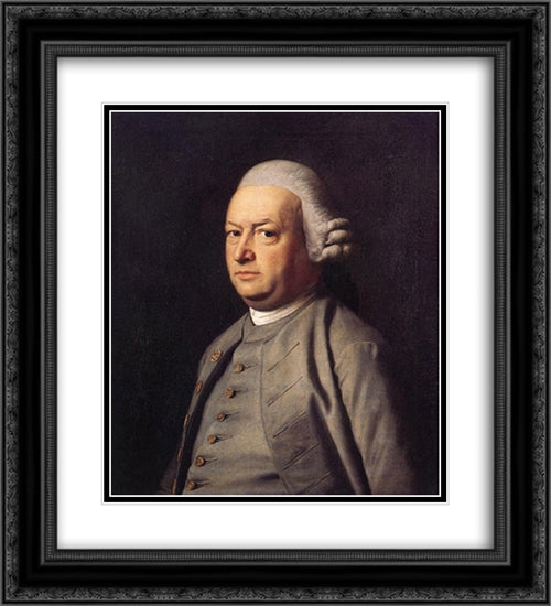 Portrait of Thomas Flucker 20x22 Black Ornate Wood Framed Art Print Poster with Double Matting by Copley, John Singleton