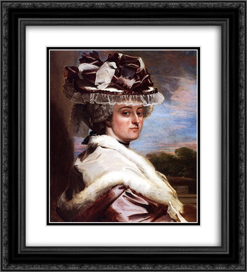 Portrait of Letitia F. Balfour 20x22 Black Ornate Wood Framed Art Print Poster with Double Matting by Copley, John Singleton