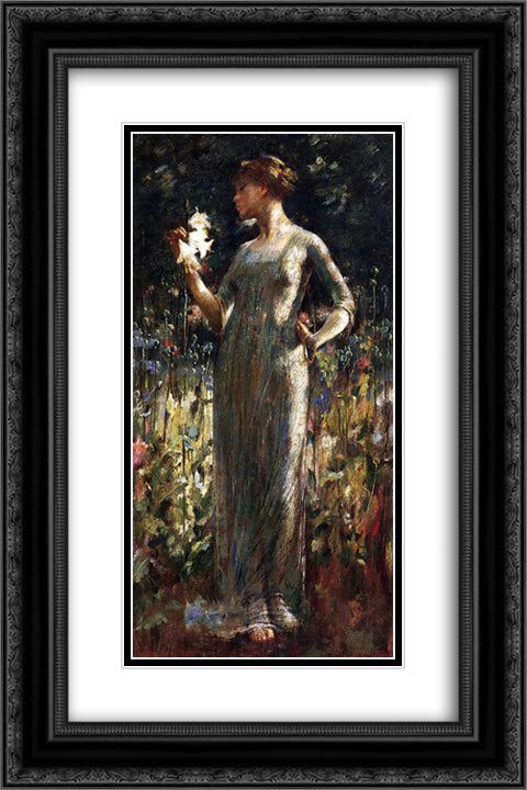 A King's Daughter 16x24 Black Ornate Wood Framed Art Print Poster with Double Matting by Robinson, Theodore