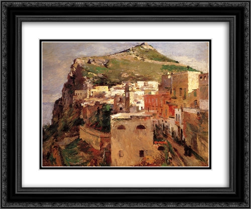 Capri 24x20 Black Ornate Wood Framed Art Print Poster with Double Matting by Robinson, Theodore