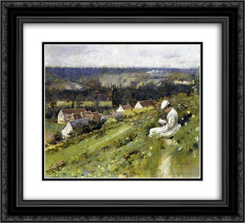 Val d'Arconville 22x20 Black Ornate Wood Framed Art Print Poster with Double Matting by Robinson, Theodore