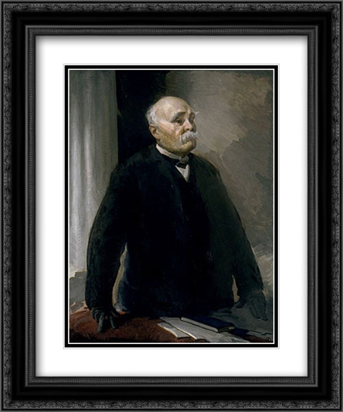 Georges Clemenceau 20x24 Black Ornate Wood Framed Art Print Poster with Double Matting by Beaux, Cecilia