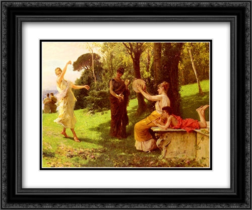 The Dance 24x20 Black Ornate Wood Framed Art Print Poster with Double Matting by Andreotti, Federico