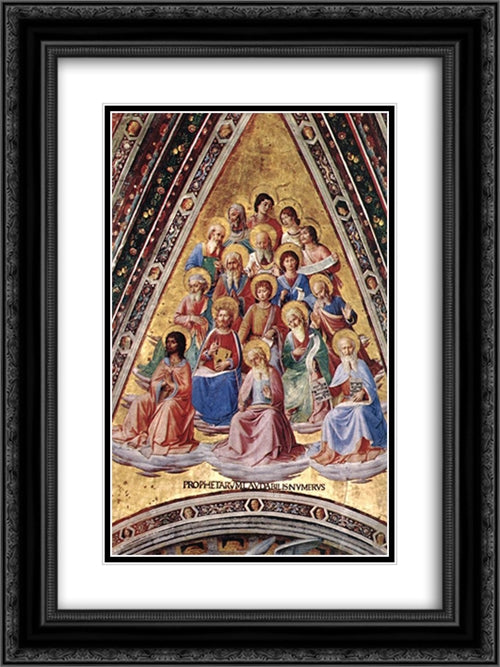 Prophets 18x24 Black Ornate Wood Framed Art Print Poster with Double Matting by Angelico, Fra