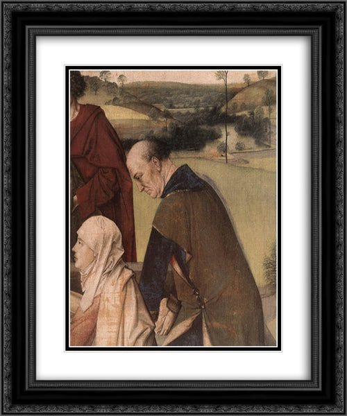 The Entombment (detail) 20x24 Black Ornate Wood Framed Art Print Poster with Double Matting by Bouts, Dirck
