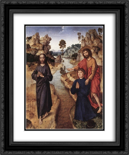 Ecce agnus Dei 20x24 Black Ornate Wood Framed Art Print Poster with Double Matting by Bouts, Dirck