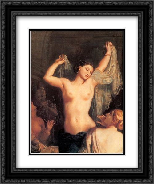 The Tepidarium [detail] 20x24 Black Ornate Wood Framed Art Print Poster with Double Matting by Chasseriau, Theodore