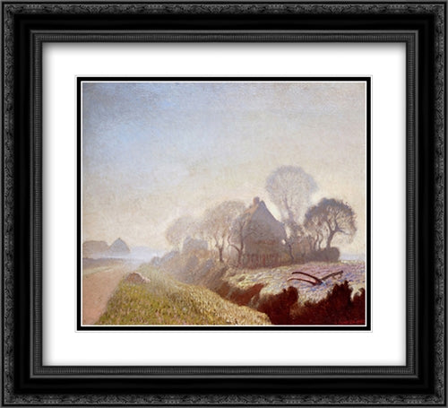 Morning In November 22x20 Black Ornate Wood Framed Art Print Poster with Double Matting by Clausen, Sir George