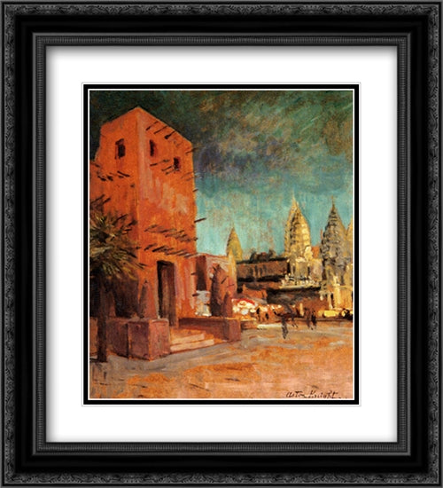 Souvenir 20x22 Black Ornate Wood Framed Art Print Poster with Double Matting by Knight, Louis Aston