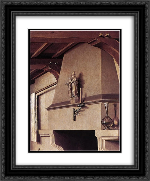 The Werl Altarpiece (detail) 20x24 Black Ornate Wood Framed Art Print Poster with Double Matting by Campin, Robert