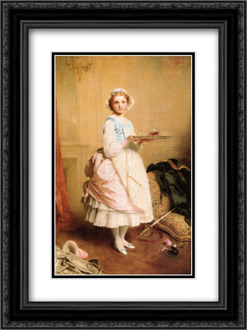 After The Ball 18x24 Black Ornate Wood Framed Art Print Poster with Double Matting by Chaplin, Charles Joshua