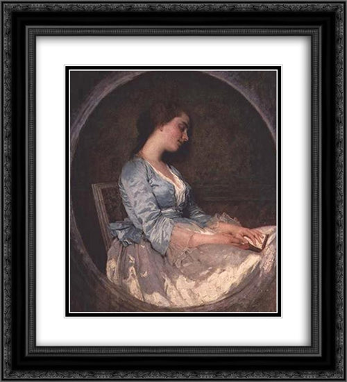 Le Reve 20x22 Black Ornate Wood Framed Art Print Poster with Double Matting by Chaplin, Charles Joshua