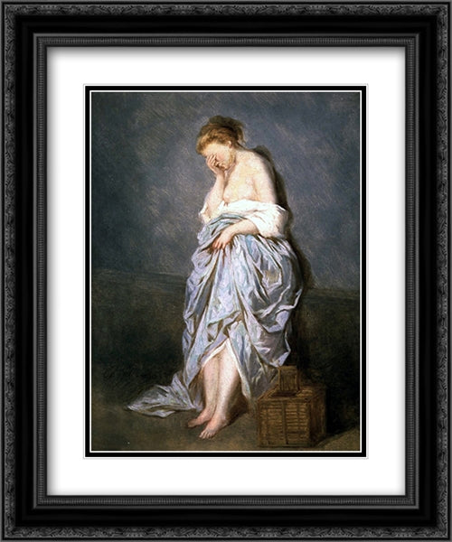 The Lost Bird 20x24 Black Ornate Wood Framed Art Print Poster with Double Matting by Chaplin, Charles Joshua