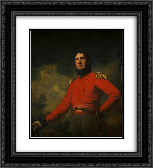 Colonel Francis James Scott 20x22 Black Ornate Wood Framed Art Print Poster with Double Matting by Raeburn, Henry