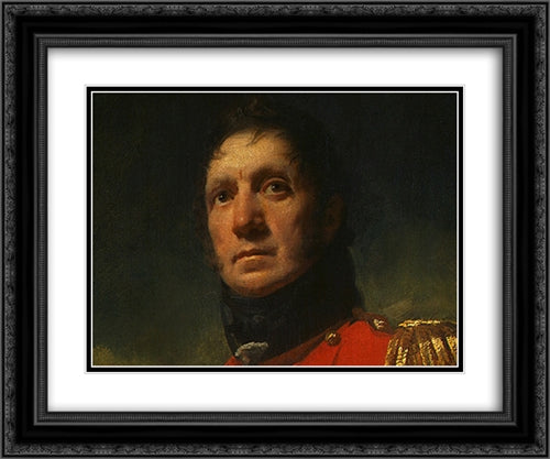 Colonel Francis James Scott [detail #1] 24x20 Black Ornate Wood Framed Art Print Poster with Double Matting by Raeburn, Henry