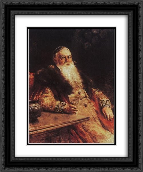 Portrait 20x24 Black Ornate Wood Framed Art Print Poster with Double Matting by Makovsky, Konstantin