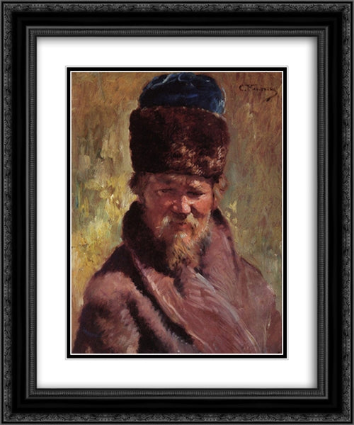 Portrait 20x24 Black Ornate Wood Framed Art Print Poster with Double Matting by Makovsky, Konstantin