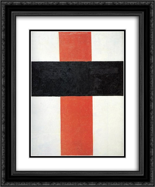 Suprematism 20x24 Black Ornate Wood Framed Art Print Poster with Double Matting by Malevich, Kazimir