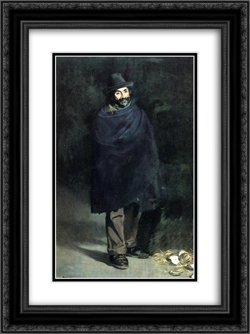 The philosopher 18x24 Black Ornate Wood Framed Art Print Poster with Double Matting by Manet, Edouard