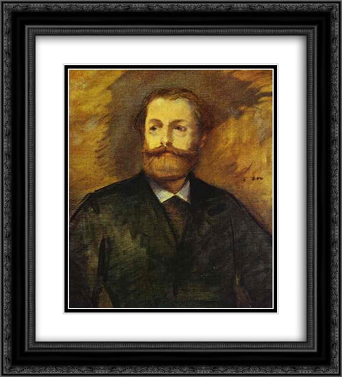 Portrait of Antonin Proust (Study) 20x22 Black Ornate Wood Framed Art Print Poster with Double Matting by Manet, Edouard