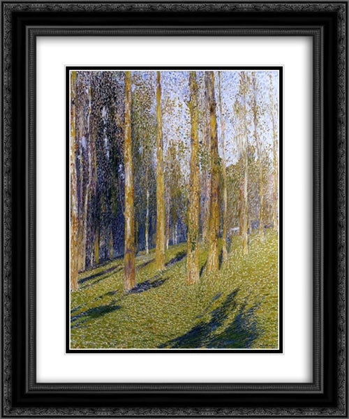 Forest 20x24 Black Ornate Wood Framed Art Print Poster with Double Matting by Martin, Henri