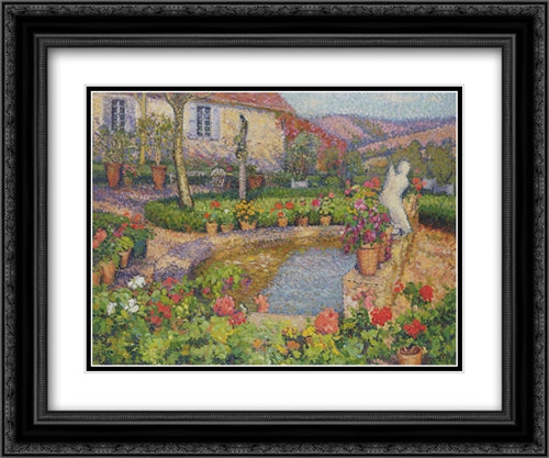 My House 24x20 Black Ornate Wood Framed Art Print Poster with Double Matting by Martin, Henri