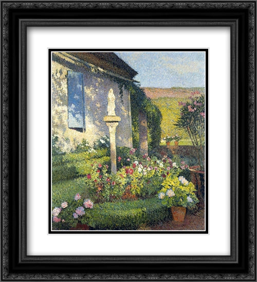 Garden of Labastide du Ver in Marquayrol 20x22 Black Ornate Wood Framed Art Print Poster with Double Matting by Martin, Henri