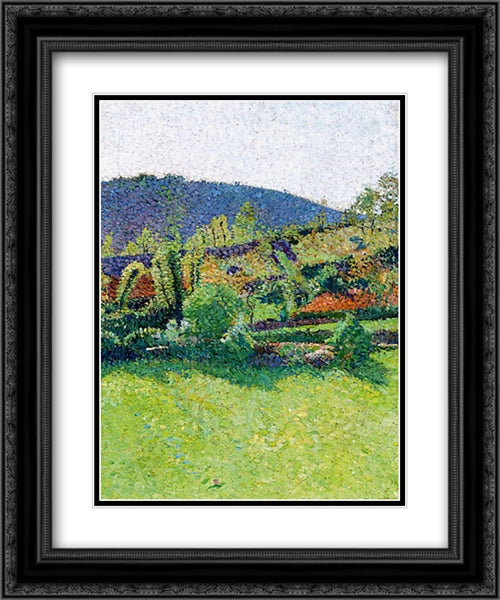 The Way to the Marquayrol 20x24 Black Ornate Wood Framed Art Print Poster with Double Matting by Martin, Henri