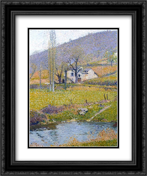 Labastide du Vert 20x24 Black Ornate Wood Framed Art Print Poster with Double Matting by Martin, Henri