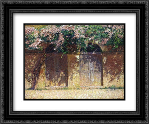 The Wisteria 24x20 Black Ornate Wood Framed Art Print Poster with Double Matting by Martin, Henri