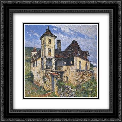 Herm's house 20x20 Black Ornate Wood Framed Art Print Poster with Double Matting by Martin, Henri