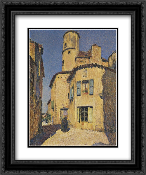 Houses for Gigouzac 20x24 Black Ornate Wood Framed Art Print Poster with Double Matting by Martin, Henri