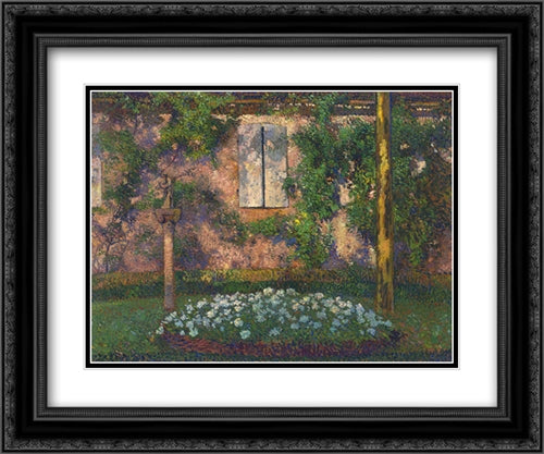 The Garden in Marquayrol 24x20 Black Ornate Wood Framed Art Print Poster with Double Matting by Martin, Henri