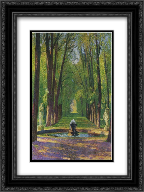 Versailles 18x24 Black Ornate Wood Framed Art Print Poster with Double Matting by Martin, Henri