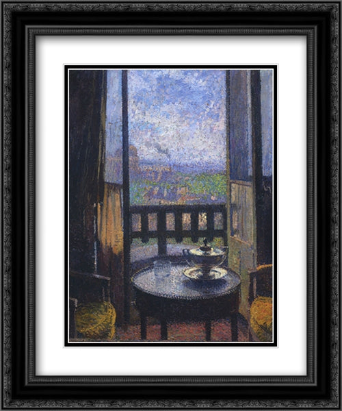 View from the Artist's Studio 20x24 Black Ornate Wood Framed Art Print Poster with Double Matting by Martin, Henri