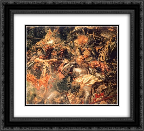 Battle of Grunwald (detail) 22x20 Black Ornate Wood Framed Art Print Poster with Double Matting by Matejko, Jan