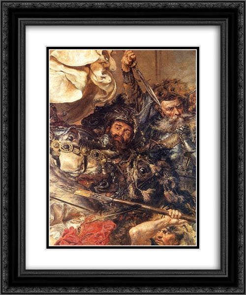 Battle of Grunwald (detail) 20x24 Black Ornate Wood Framed Art Print Poster with Double Matting by Matejko, Jan