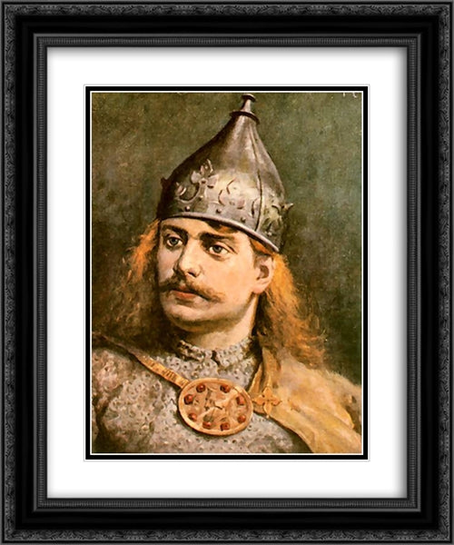 Boleslaw the Wrymouthed 20x24 Black Ornate Wood Framed Art Print Poster with Double Matting by Matejko, Jan