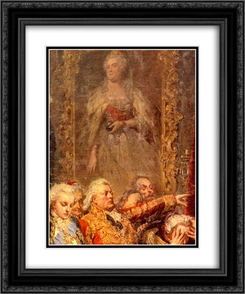 Empress Rejtan 20x24 Black Ornate Wood Framed Art Print Poster with Double Matting by Matejko, Jan