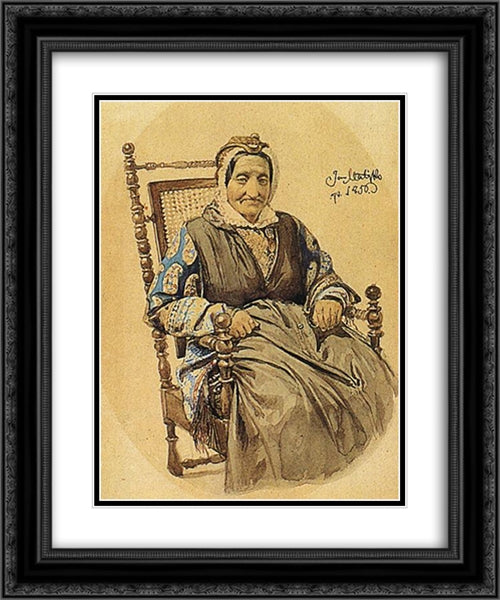 Jewess 20x24 Black Ornate Wood Framed Art Print Poster with Double Matting by Matejko, Jan