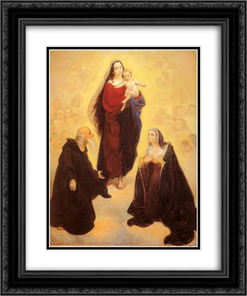 Our Lady 20x24 Black Ornate Wood Framed Art Print Poster with Double Matting by Matejko, Jan