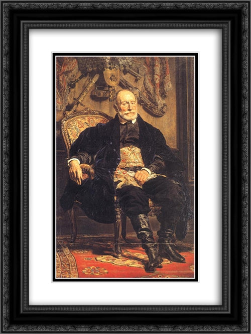 Peter Moszynski 18x24 Black Ornate Wood Framed Art Print Poster with Double Matting by Matejko, Jan